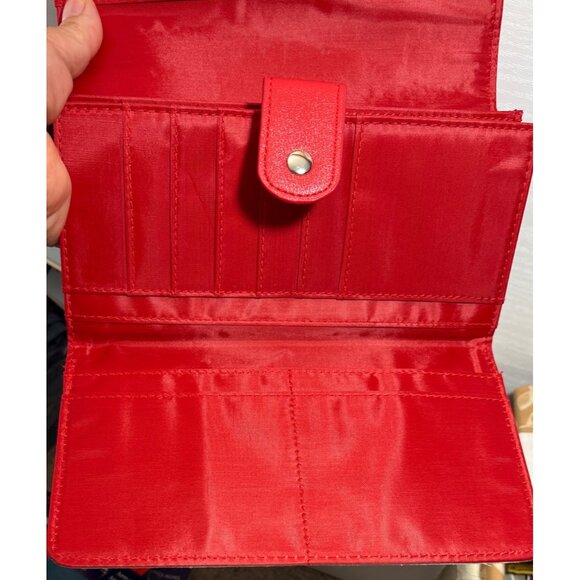 Legion Red & White Floral Wallet With Matching Key Holder Poppies 8 x 5" - Picture 7 of 16